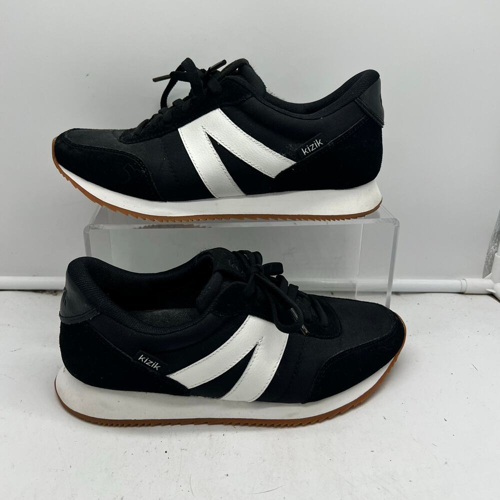 Kizik Milan Sneakers Womens 6.5 Black White Athletic Shoes